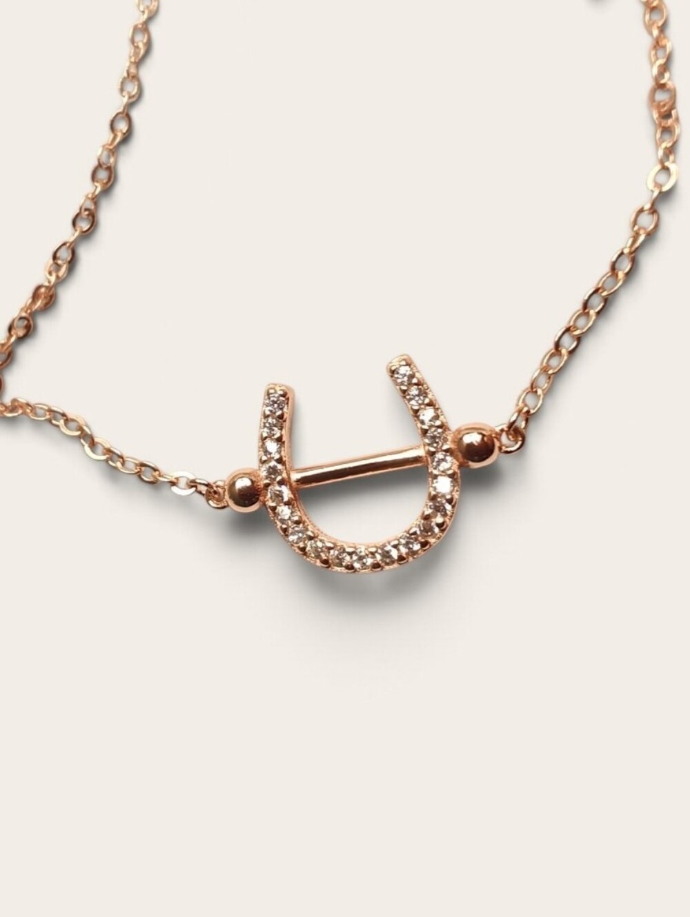 Rose Gold Horseshoe Pendant Chain Bracelet, NWOT - Great Gift 🎁